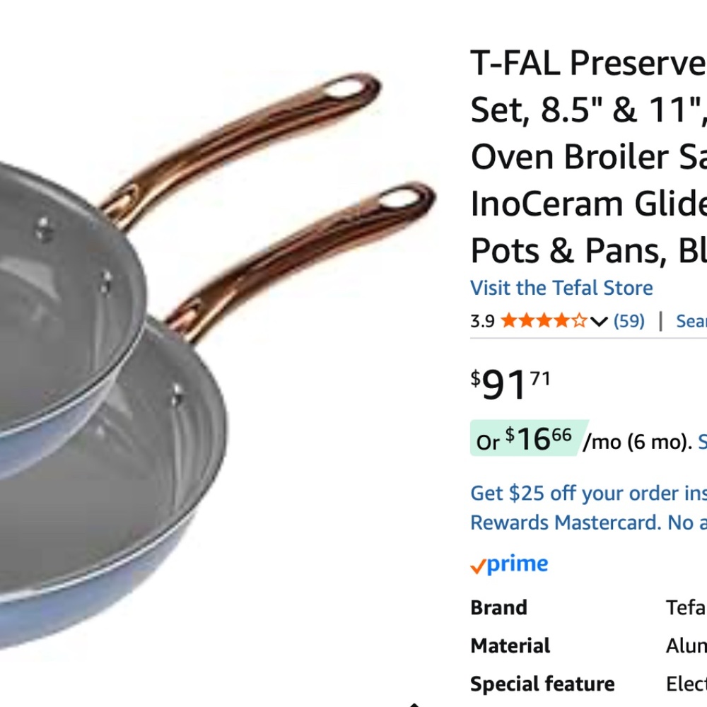 T-FAL Preserve Ceramic Nonstick Frying Pan3-Pc Set - Picture 9 of 9